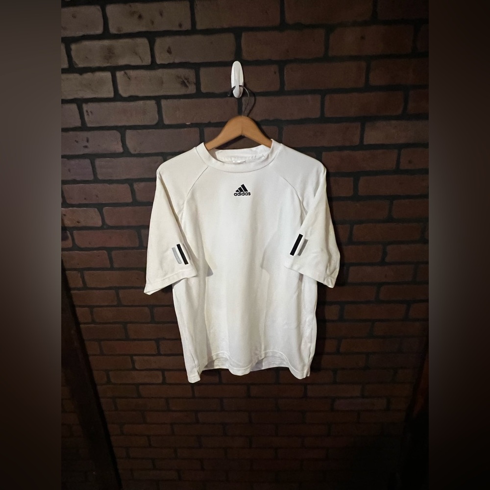 Adidas Men's White Medium Sleeve Tee